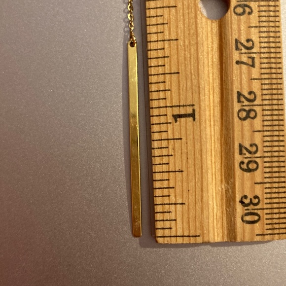 14k solid yellow gold Y necklace 18” -20” adjustable - Picture 10 of 10